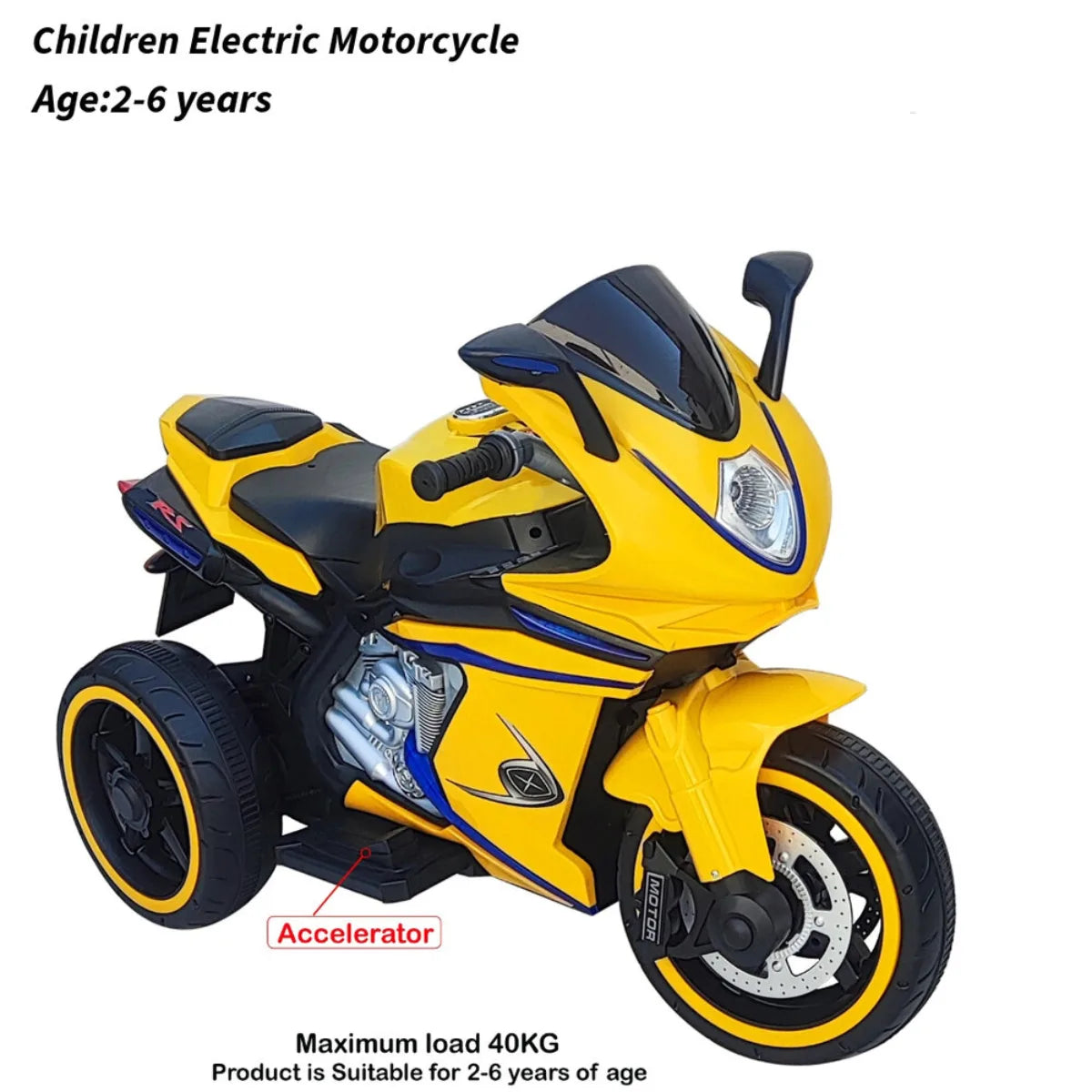 Electric motorcycle for kids