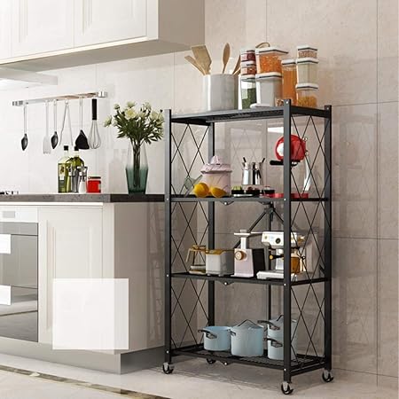 Kitchen Folding Shelf Multi-Function 4 layers