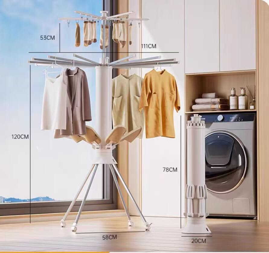 New Foldable Octopus Laundry Clothes Drying Rack 3-Tiers
