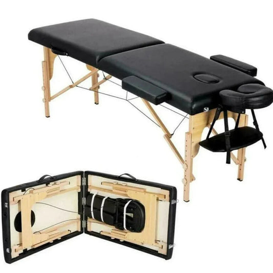 Foldable potrable wooden massage bed