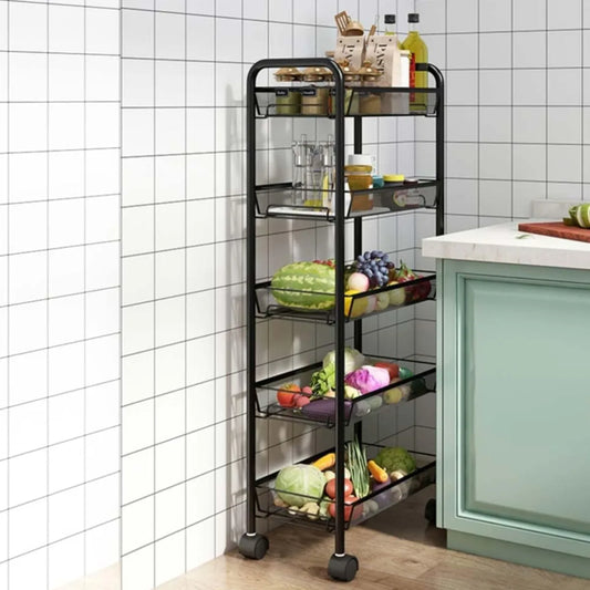 5-tier multipurpose metal kitchen organizer