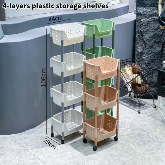 4-Layers Plastic Storage Shelves