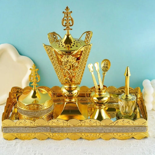 Rose style incense burner set