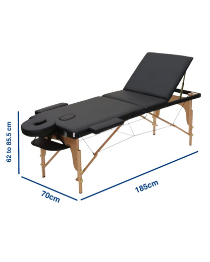 Foldable potrable wooden massage bed with Adjusting back position