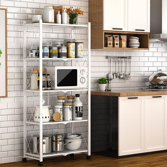 Kitchen Folding Shelf Multi-Function 5 layers